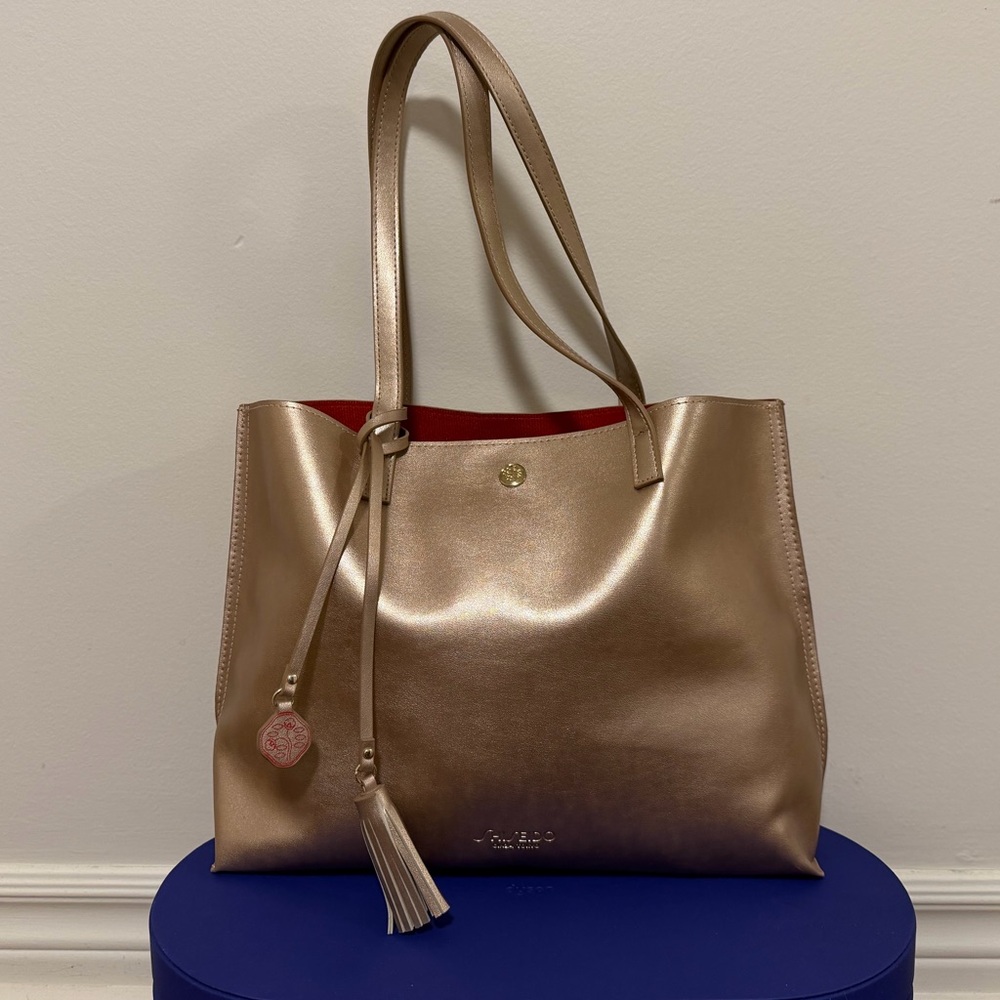 Shiseido ginza rose gold tote bag